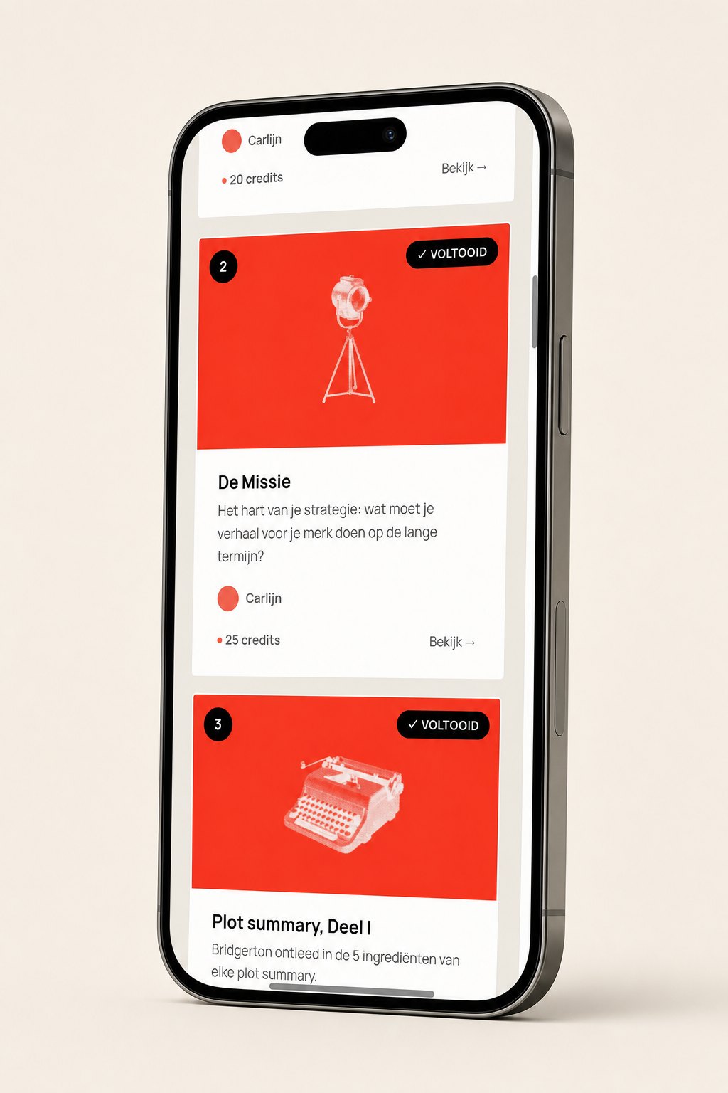 De BingeMarketing Agent op een telefoon