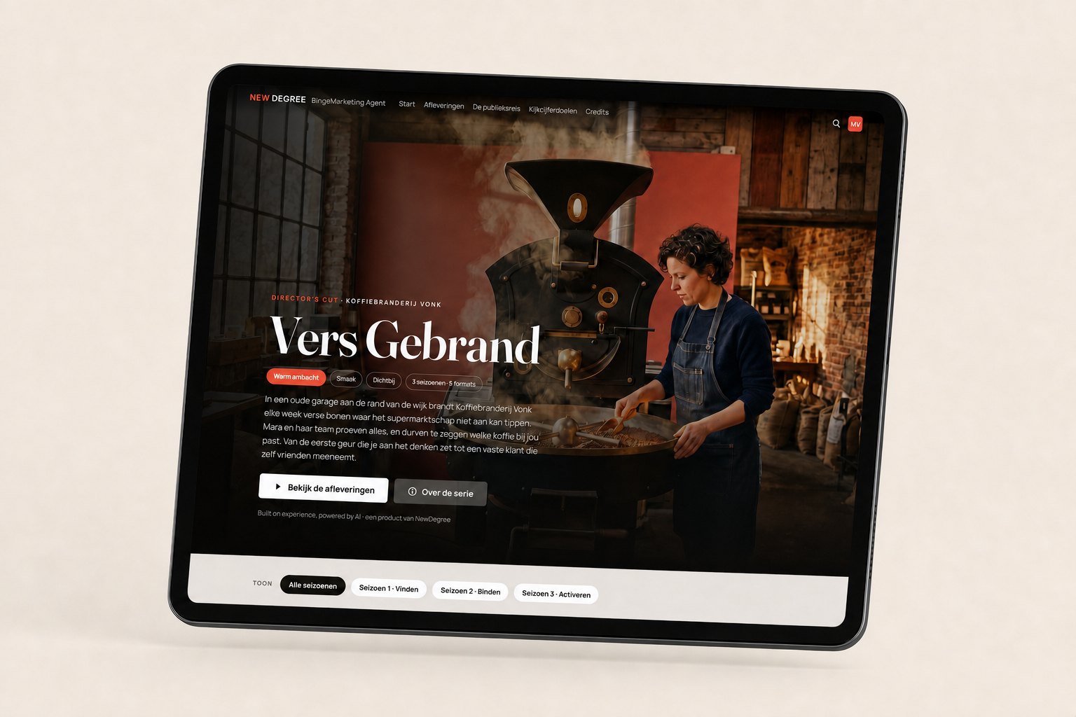 De Director's Cut van een contentstrategie, getoond op een iPad