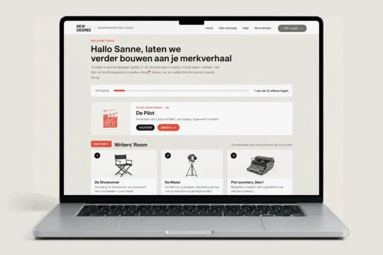 Het dashboard van de Agent op een laptop