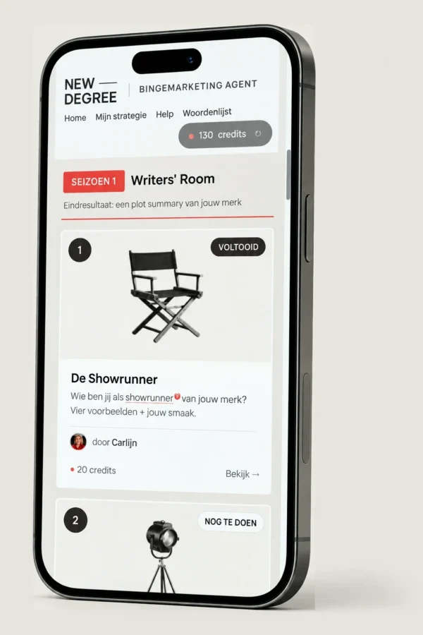 Een aflevering van de Agent op een telefoon